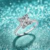 3 Carat Princess Cut Moissanite Engagement Ring in S925 Sterling Silver