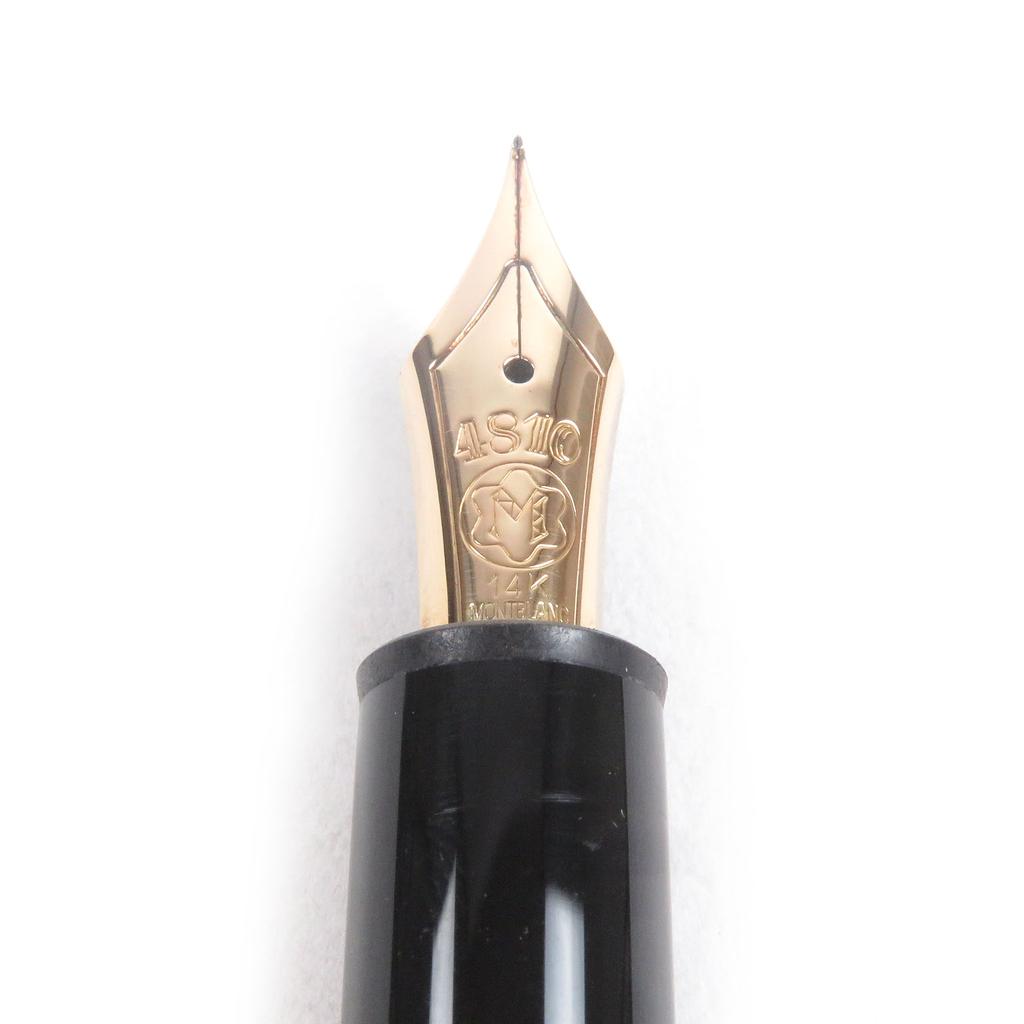 Excellent MONTBLANC Fountain Pen Meisterstück 146 Cap Type Black Gold 14K Mens Used