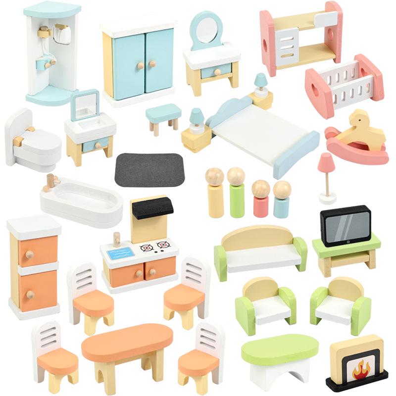 Eco-Friendly Wooden Playhouse Set for Kids - Safe Water-Based Paint