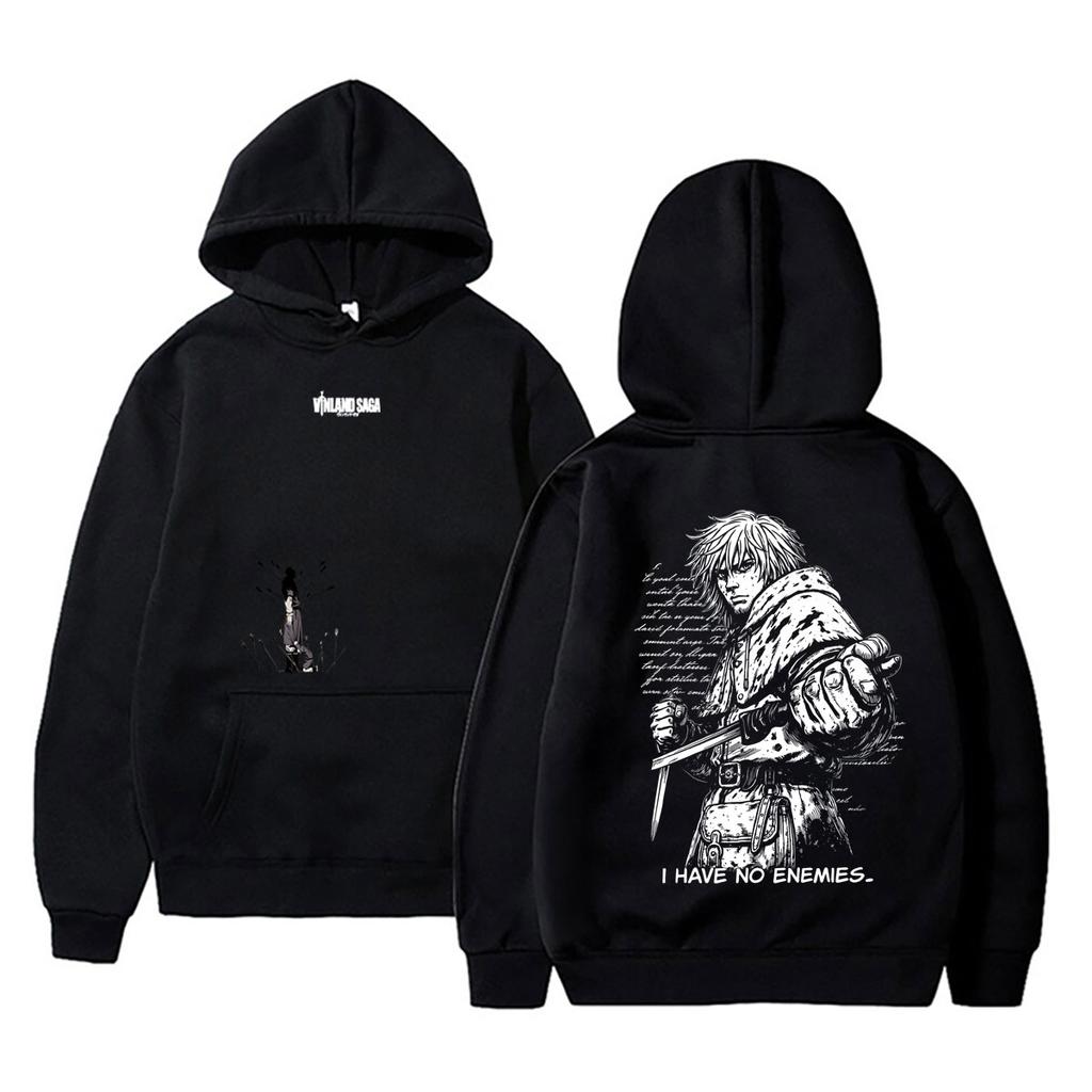 Anime Vinland Saga Thorfinn Nemám nepřátele Mikina Pánská Dámská Manga Ležérní Oversized Streetwear Pánská Móda Vintage Mikiny