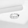 D Color Women Moissanite Ring S925 Silver Round Cut Moissanite Rings for Women Luxury Blue Green Women Moissanite Ring