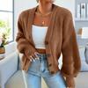 Women's Fashion Casual Knit Cardigan V-Neck Single Breasted for Fall Winter