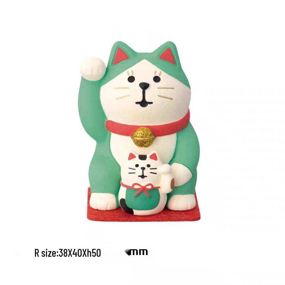Lucky Cat Feng Shui Ornament for Home, Office, Car, or Store Decoration