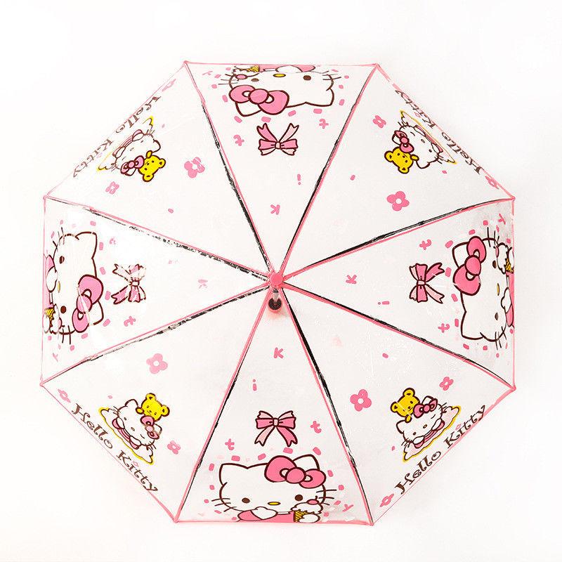 

Складной прозрачный аниме-зонт - стиль Xiaohongshu; Особенности Дизайны Hello Kitty, Cinnamoroll, Kuromi; С длинной ручкой для студентов.