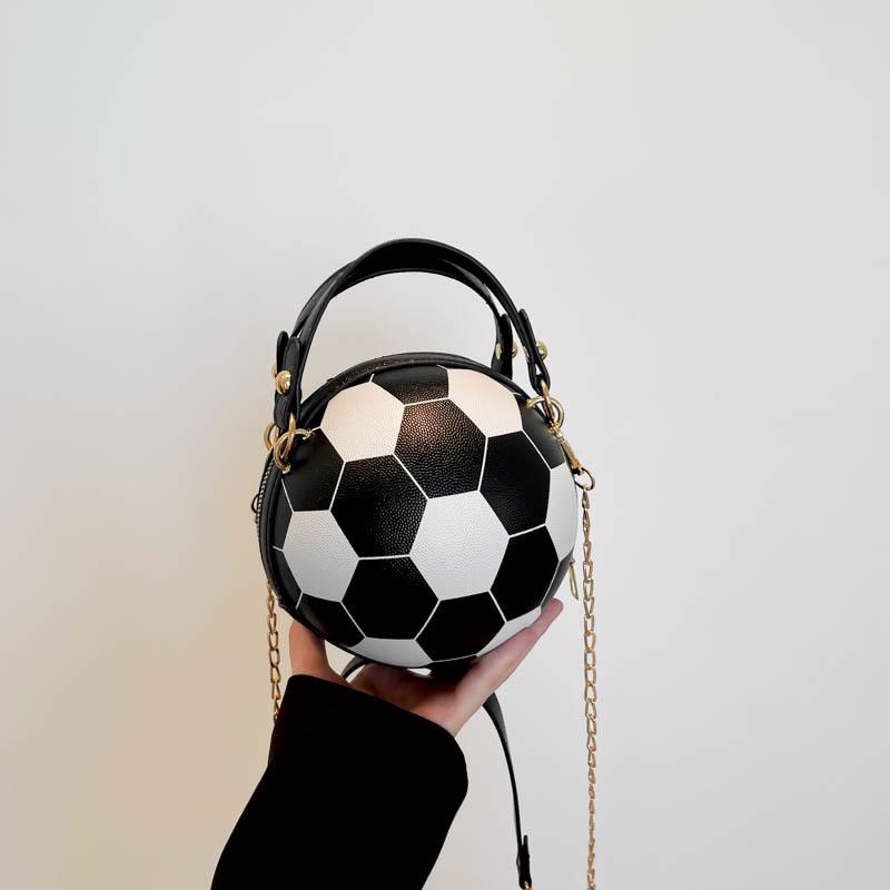 Women's Trendy Korean Style Basketball Crossbody Bag - Versatile, Hot Personality, Small Round Shoulder Bag