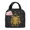 Knights Of The Zodiac Pegasus Gold Insulated Lunch Bag for Women Kids Leakproof Food Boxes Thermal Lunch Box Tote