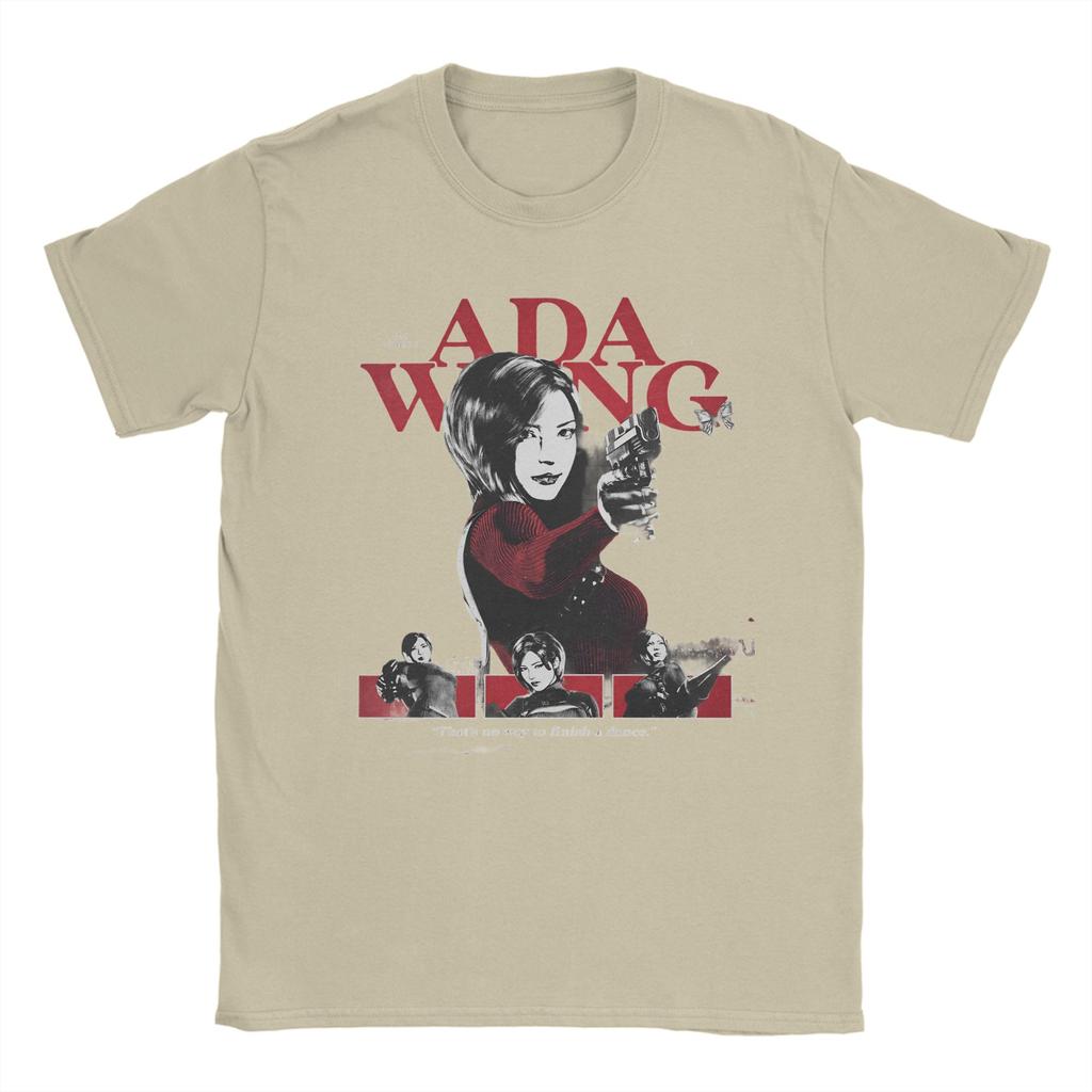 Biohazard Game Ada Wong Unisex T Shirts Novelty Tees Short Sleeve Crew Neck TShirts 100 Cotton Plus Size Clothes