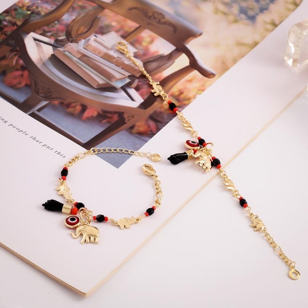Adjustable Bohemian Style Bead Bracelet Vintage Retro Bracelet Fashion Elephant Bracelet Women