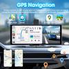 11.26 inch ADAS Car DVR 4K Dash cam Wireless Carplay Android Auto Bluetooth Dashboard Video Recorder Siri Voice Control FM AUX