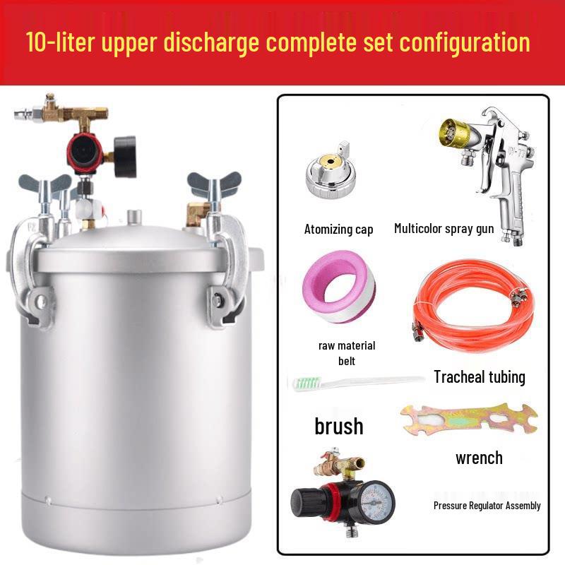 10L Water Bag, Colorful Spray Gun, Latex Paint Sprayer Machine, Coating & Sand Spray, Water Storage Pressure System