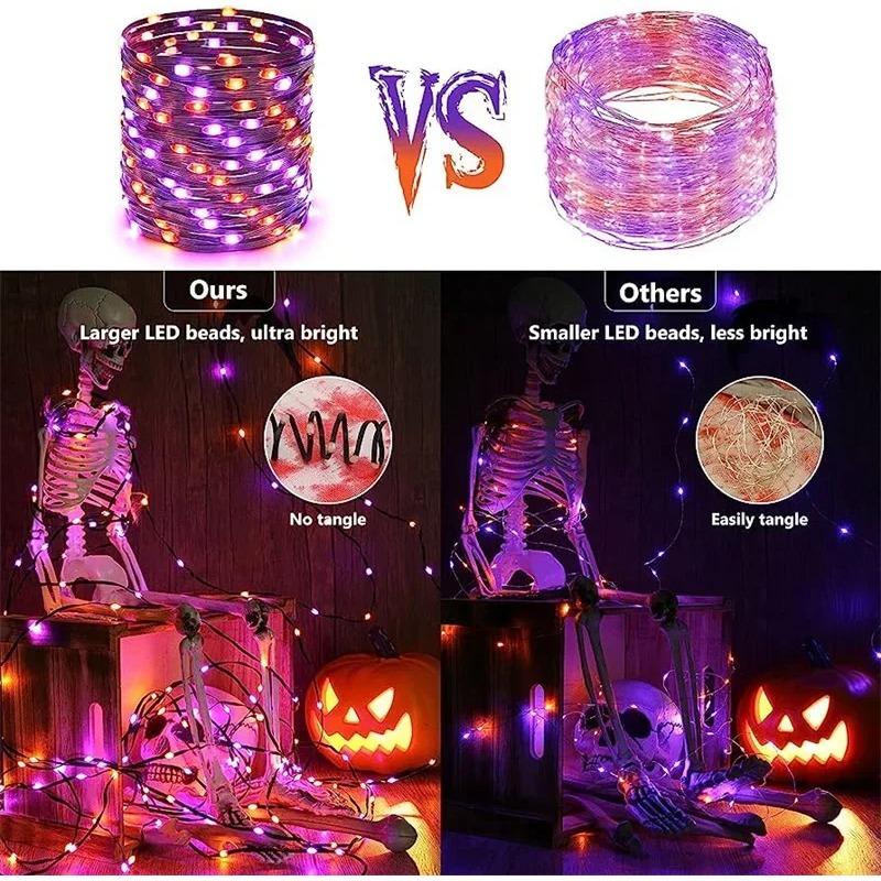Bluetooth 20M 200LED Flerfarget Juletrelys med Fjernkontroll Dreamcolor Skiftende Halloweenlys USB 5V LED-lys