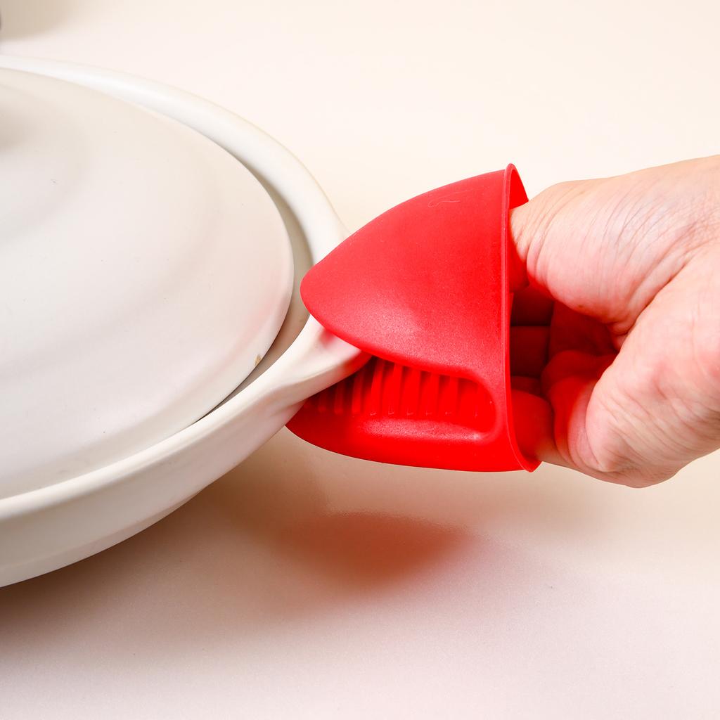 1 Pair Kitchen Silicone Heat Resistant Gloves Clips Insulation Non Stick Anti-slip Pot Bowel Holder Clip Cooking Baking Oven Mitts