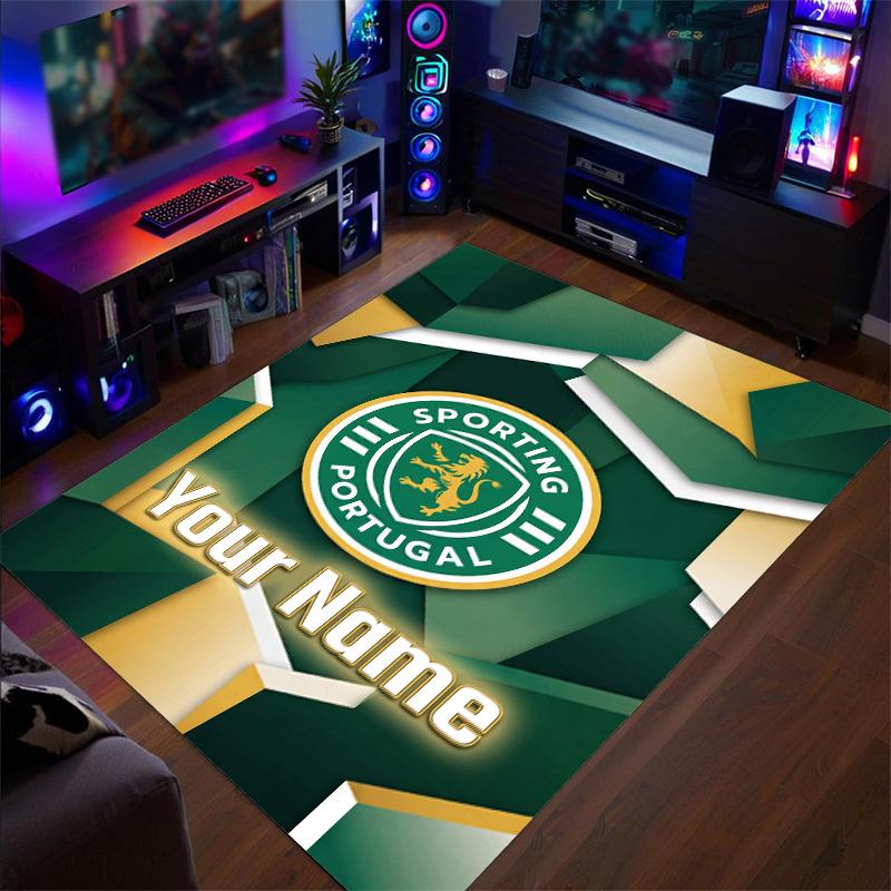 Crystal Velvet Rug Sporting CP Print Custom Name Text Floor Mat Home Decor