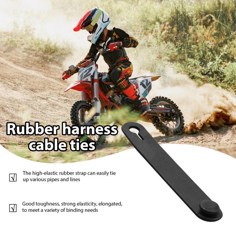 6/1pcs Rubber Cable Tie for Motorcycle Cars Bicycles Frame Securing Cable Management Elasticity Harness Cables Organizers