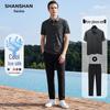 SHANSHAN Men's Stretch Polo & Shorts Summer Set