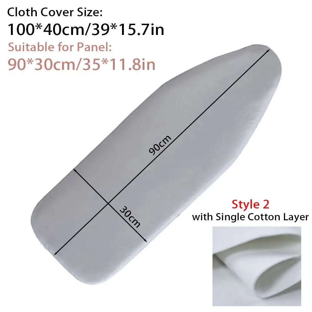 1Pcs With Elastic Edge Ironing Board Cover Stain Resistant Thick Cotton Padding Iron Heat Shield Universal Cloth Cover