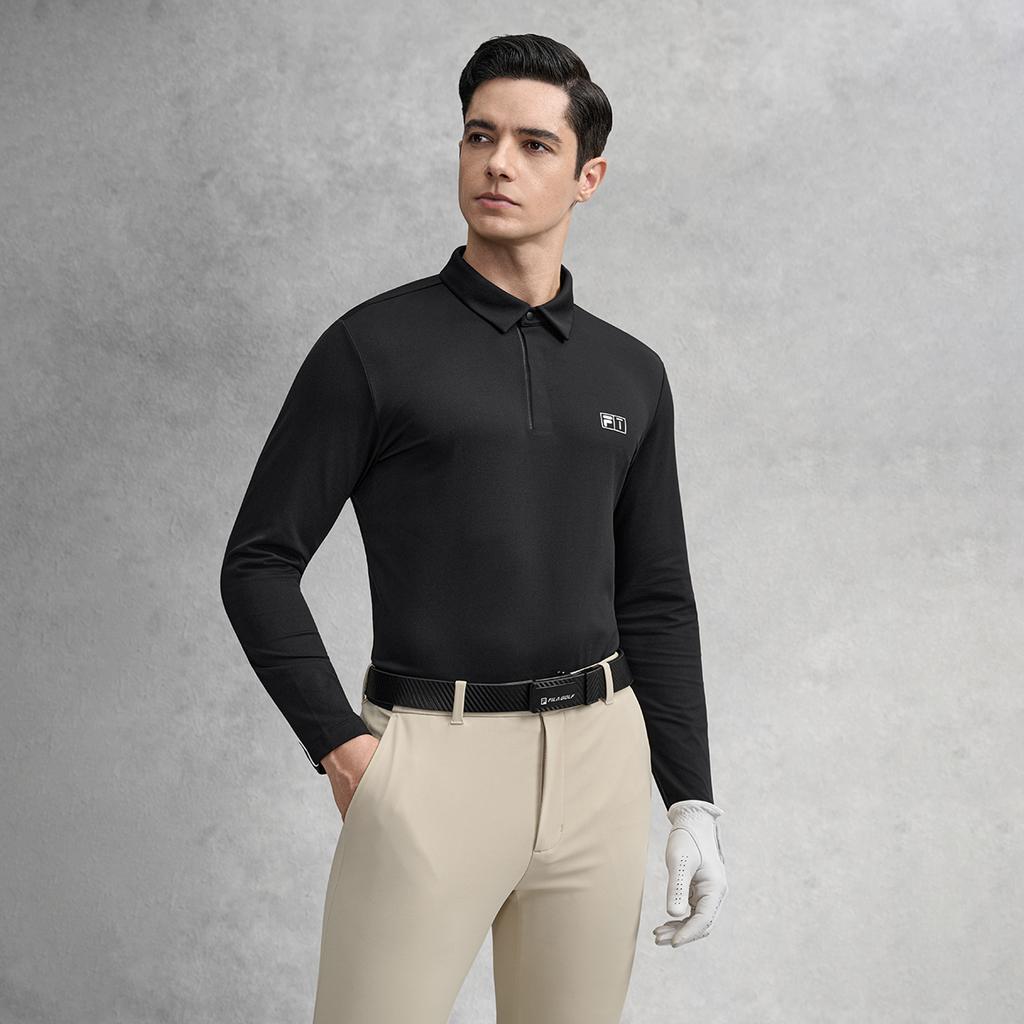 Men's Shirt FILA Golf Polo Shirt Men's Pitch Black