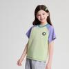 DESA Girls' 2026 Summer Color-block Raglan Short Sleeve T-Shirt