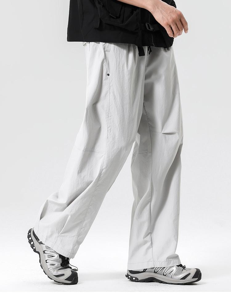 Outdoor Functional Style Summer Thin Casual Pants Men's Loose Workwear Paratrooper Pants Wide Leg Pants