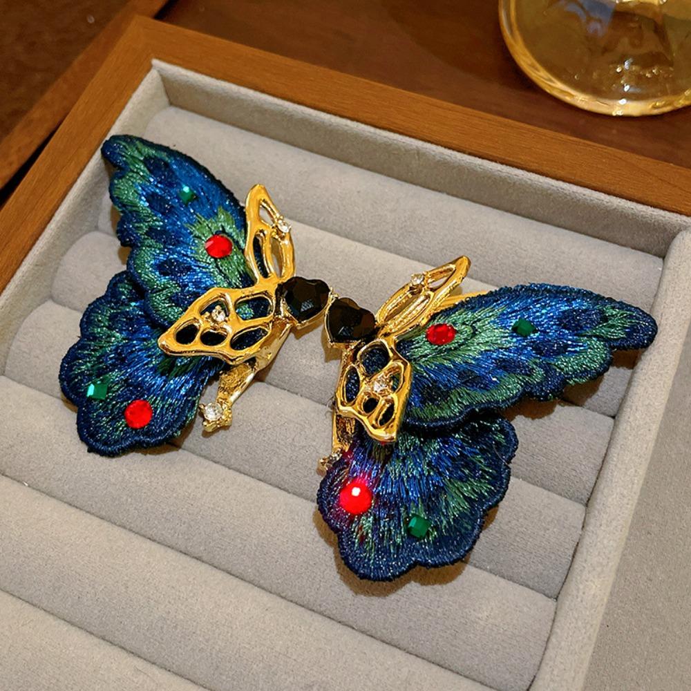 Luxury Embroidery Butterfly Earrings Ear Jewelry Delicate Earrings for Women  Lady Girl