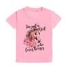 Just A Girl Who Loves Horses Print Kids Tshirt Toddler Short Sleeve Shirt Girls Cute Clothes Children Kid Gift Child Summer Tee