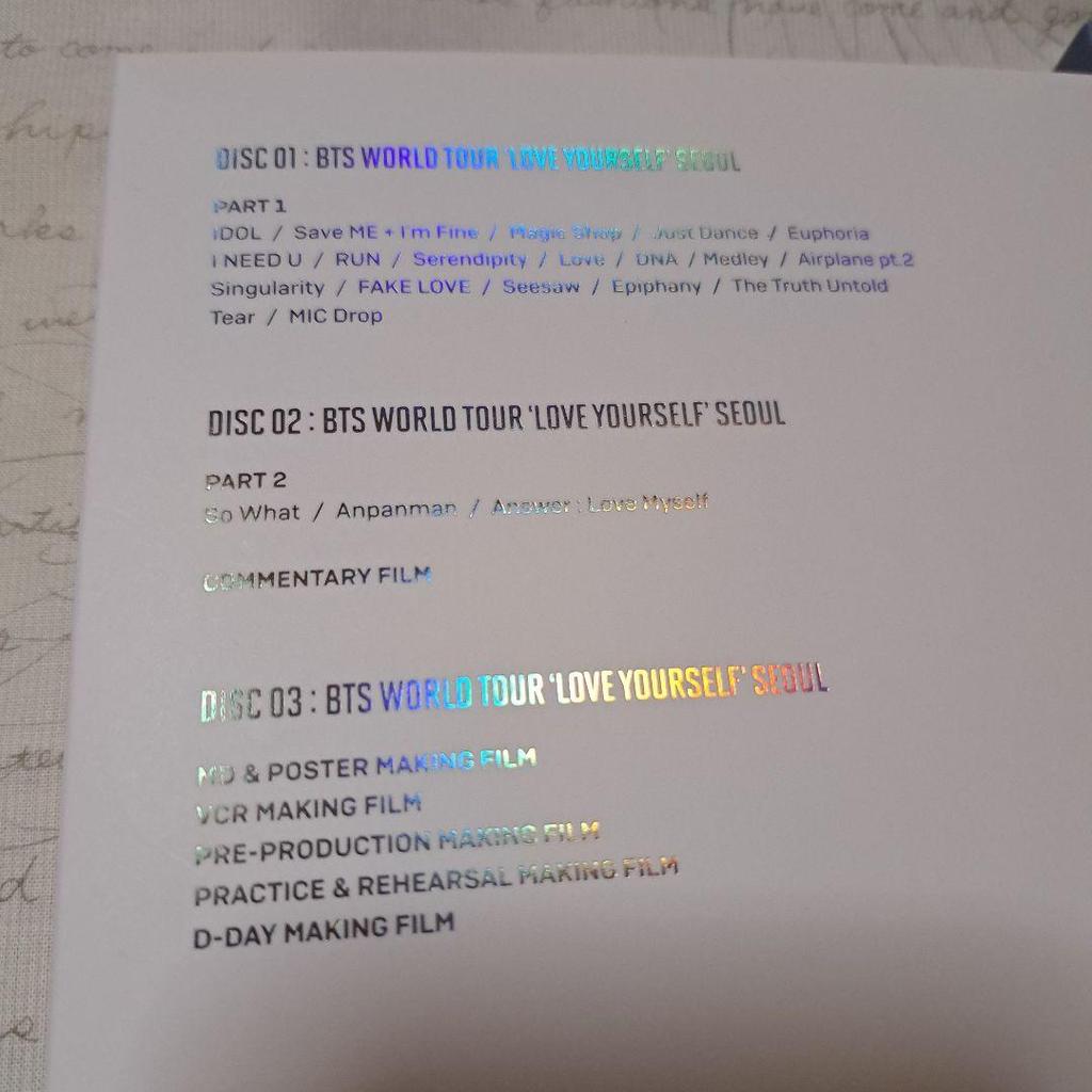 [USED] BTS WORLD TOUR LOVE YOURSELF DVD