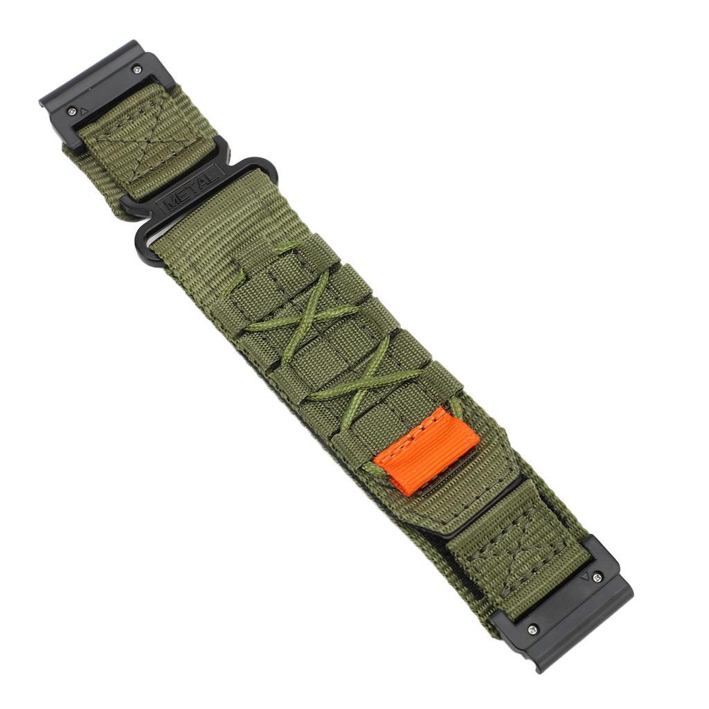 26mm Nylon Klockarmband Quick Fit Kardborre Sport Loop Ersättningsband för Fenix 8 51mm för