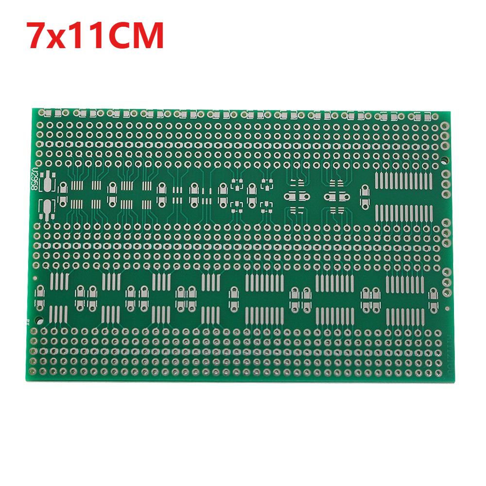 2PCS SMD Universal Board 7x11 9x11cm Single Side PCB Circuit Board Transfer Adapter for IC Resistor Capacitor Triode/Transistor