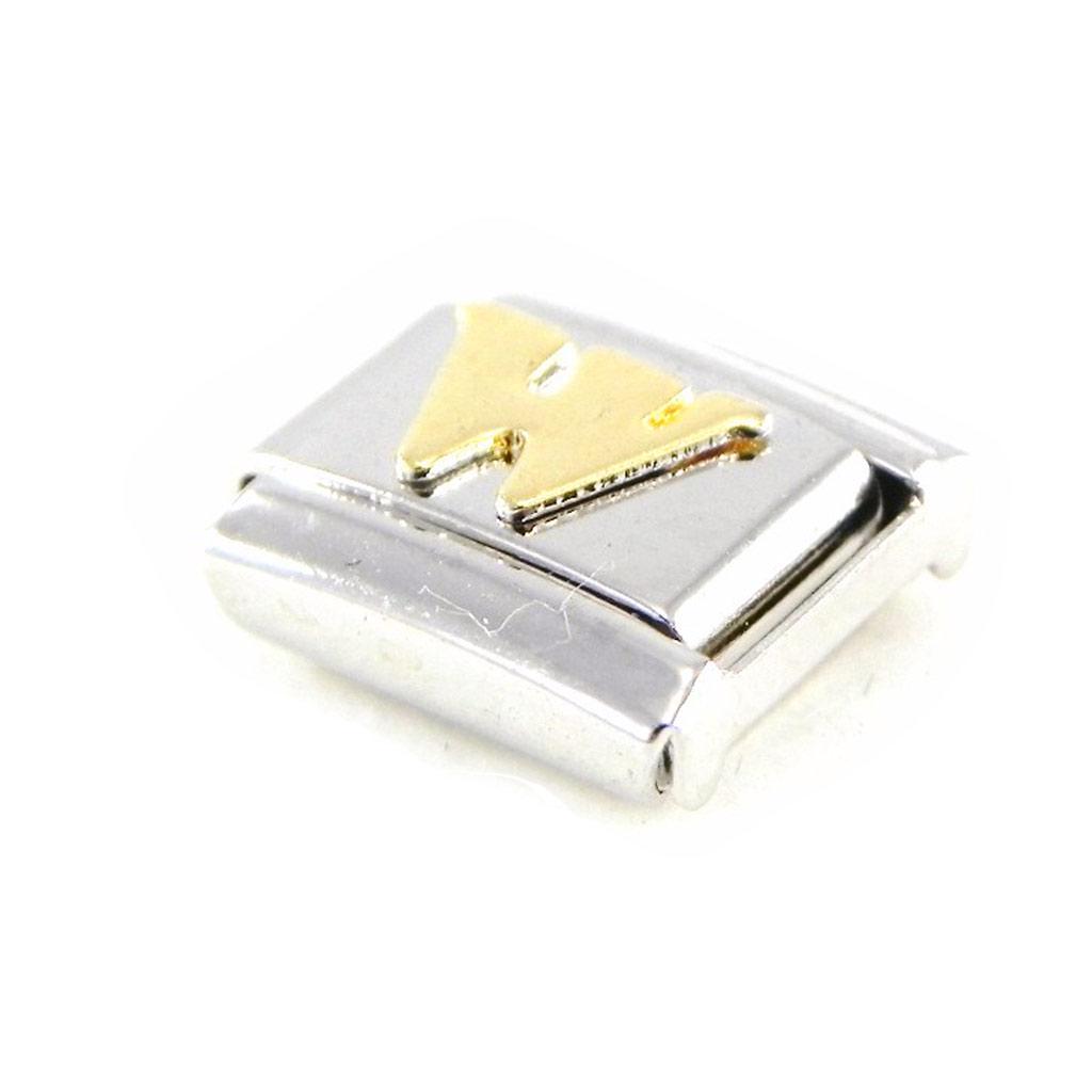 Les Trésors De Lily [C6037] - Plasă aurie „Litera W”.