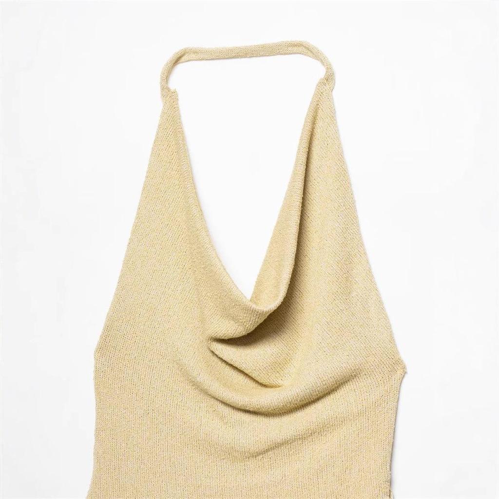 TAOP&ZA Women's Elegant Slimming Halter Dress - Summer 1165001