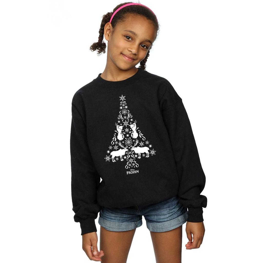 Disney Girls Frozen Christmas Tree Sweatshirt