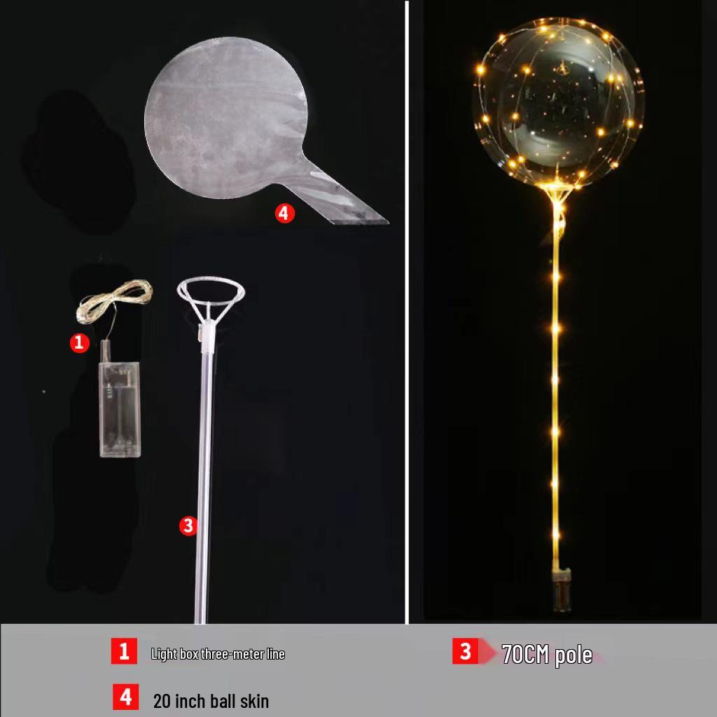 Glowing Bobo Balloon - Transparent LED Light-Up Balloon for Kids' Toys and Wedding Decorations