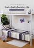 Velvet Single Bed Sheet & Double Quilt Cover for Dormitories in Simple Style