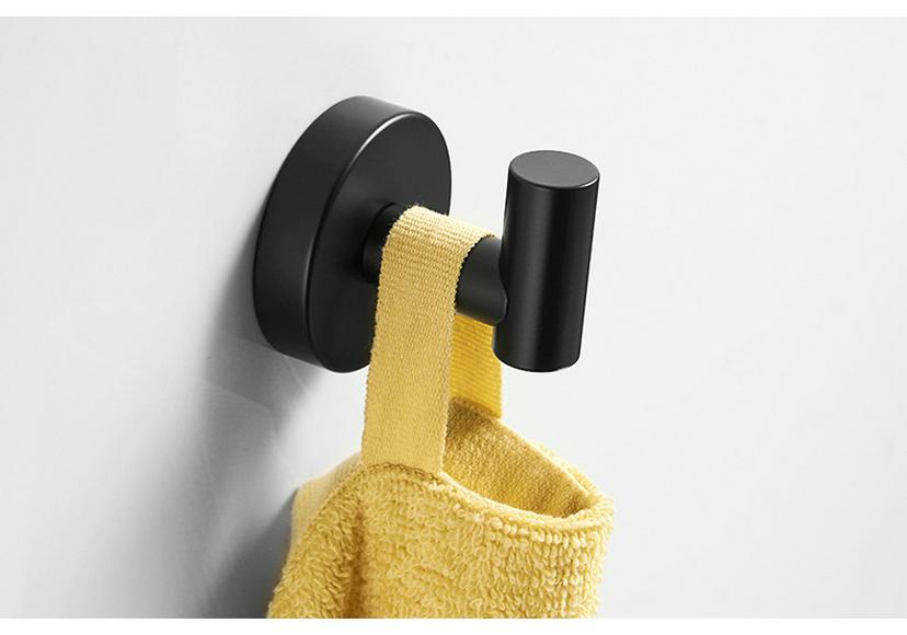 304 Stainless Steel Towel Bar, Paper Holder & Clothes Hook Bathroom Set - 3 Pieces