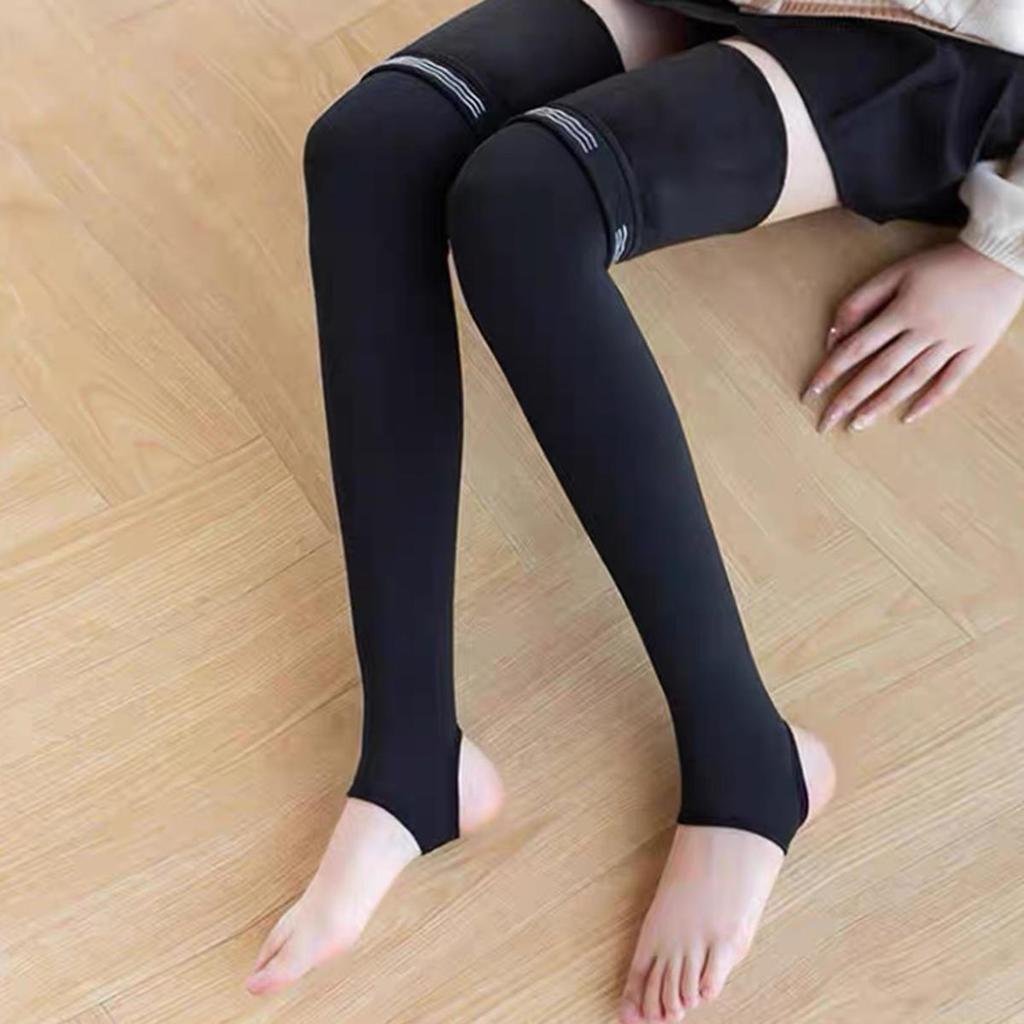 Plush Over Knee Long Socks Fleece-lined Thicken Knee Socks with Silicone Pad Anti Slip Thigh High Socks Winter Warm High Tube Stockings