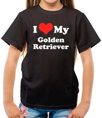 I Love My Golden Retriever - Kids T-Shirt - Dog - Dogs - Pet - Owner - Vet-Puppy