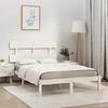 Solid Wood Bed White 180 X 200 Cm