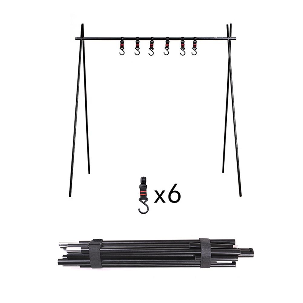 Foldable Tripod Hanger For Camping Kitchenware Storage Hook Portable Barbecue Tool Bracket