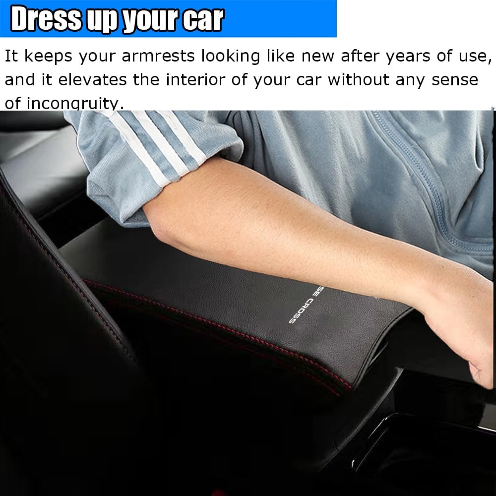 Kakash Custom Interior Accessories for Mitsubishi Eclipse Cross 2018 2019 2020 2022 2023 2024 Leather Center Console Cover Armrest Pad,Waterproof