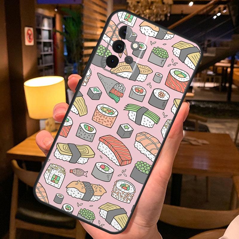 Sushi Food Case For Samsung A12 A22 A32 A42 A52 A72 A14 A24 A34 A54 A50 A51 A71 A13 A33 A53 Cover Shell