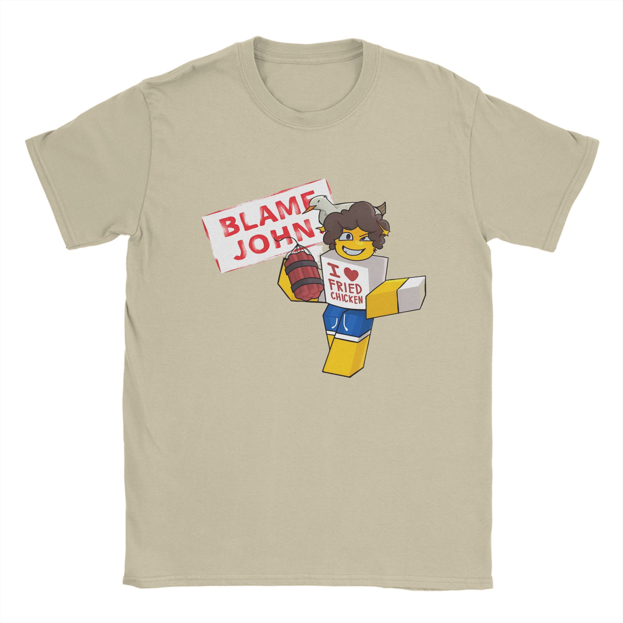 

Футболки з написом Blame John Forsaken Shedletsky Унісекс Вінтажна бавовняна футболка Футболка з круглим вирізом та коротким рукавом 4XL 5XL Топи XL