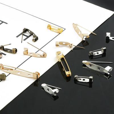 10ks zavírací špendlíky z nerezové oceli DIY nerezová spona s kovovým brožovým odznakem