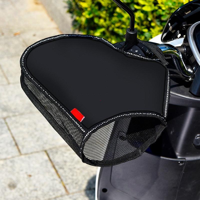 1pair Summer Motorcycle Handlebar Muffs Sun Protection Gloves Breathable Waterproof Oxford Cloth Mesh Riding Gloves 1 pair
