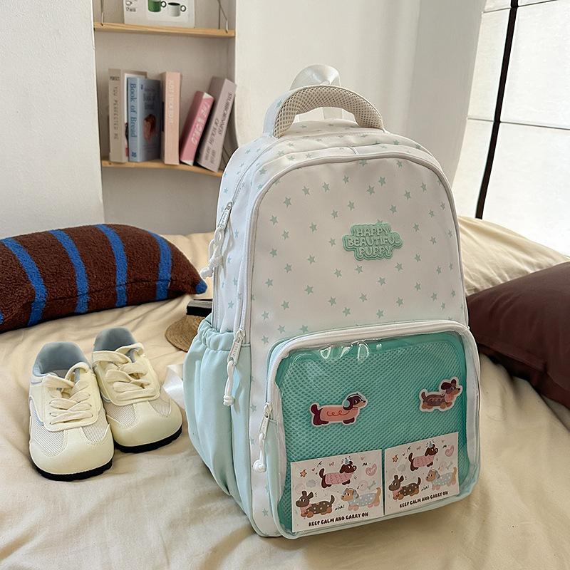 Japanese Ba Chi Pain Bag ins Wind Cute Large Capacity Backpack Female Student School Bag Second Dimensional Transparent Backpack Tide