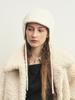ETDEMAIN Soft Knit Strap Beanie Hat - White