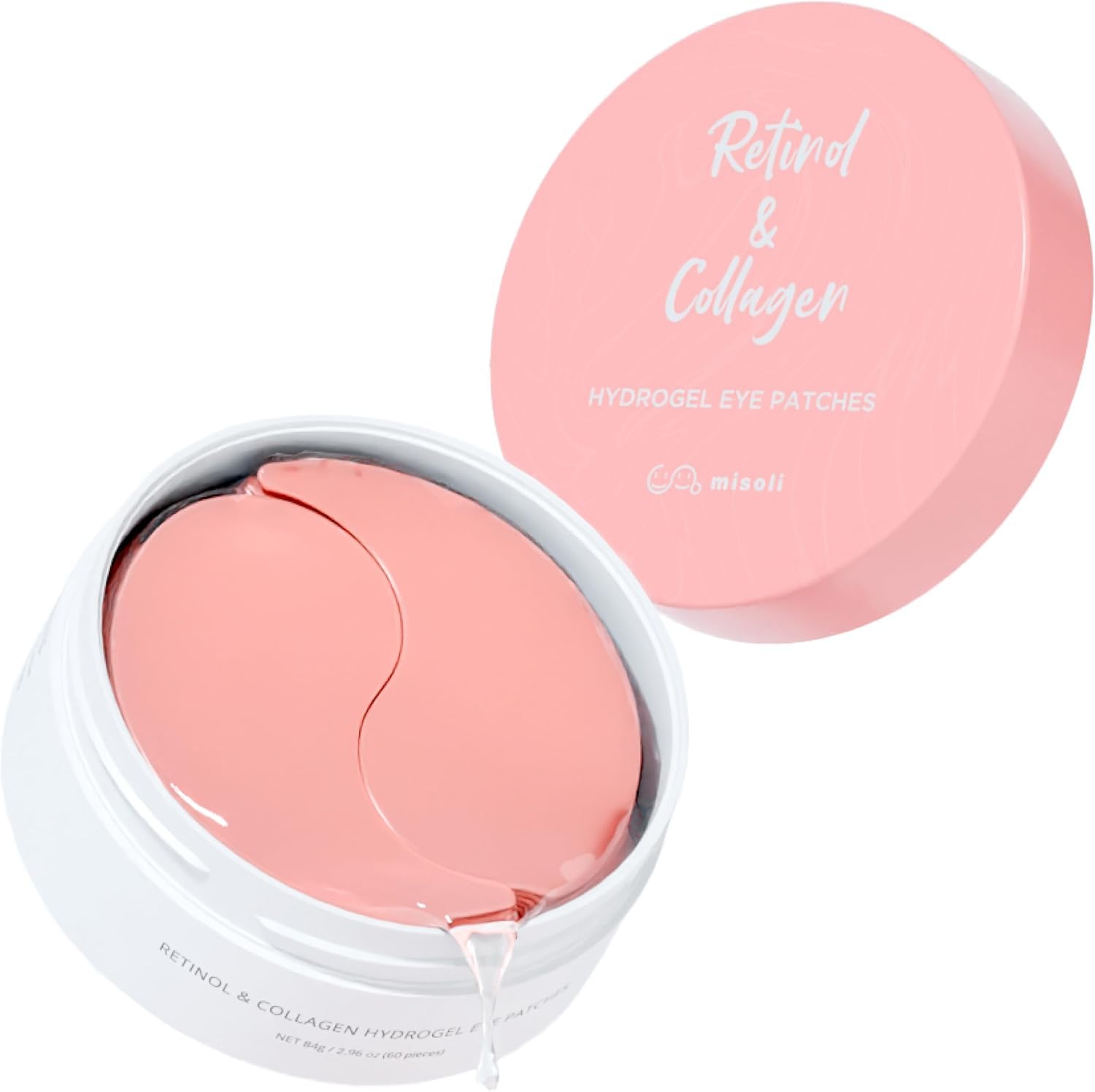 

Маски для глаз с ретинолом и коллагеном Misoli и патчи для области рта. Подходят для корейской косметики & (60 листов) - Под глазами, Глаз, - Уход, Мужчины, розовый