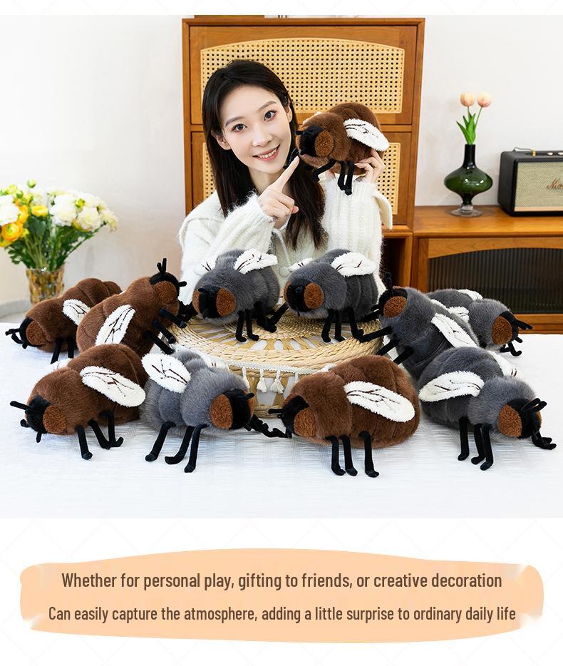 Realistic Fly Plush Toy Prank & Sleep Hug Pillow - Dung Beetle Design for Men and Women Birthday Gift