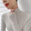 Women’s Stylish Slim-Fit Cashmere Sweater, Half-High Neck, Thick Base Layer, Versatile New Style