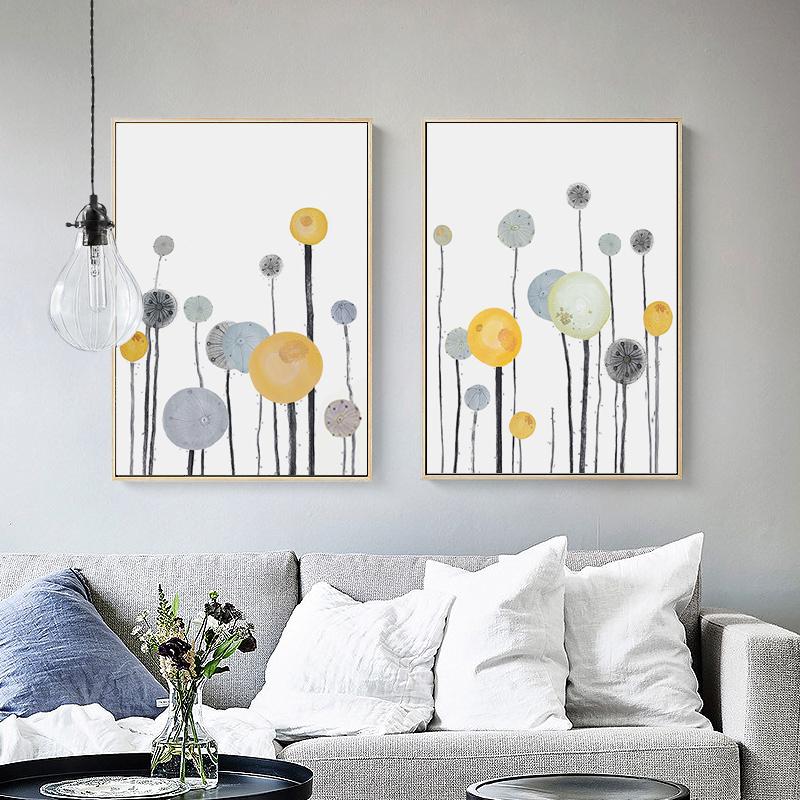 Modern Abstract Flowers Home Decoration Wall Art Canvas Painting Nordic Posters and Prints Wall Pictures for Living Room Decor