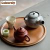 Crude Pottery Side Handle Tea Warmer Holder Alcohol Burner Stove Kettle Stand Baked Milk Jar Carbon Furnace Drinkware Ornaments